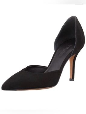 Vince D’Orsay Black Suede Leather Kitten Heels 8.5